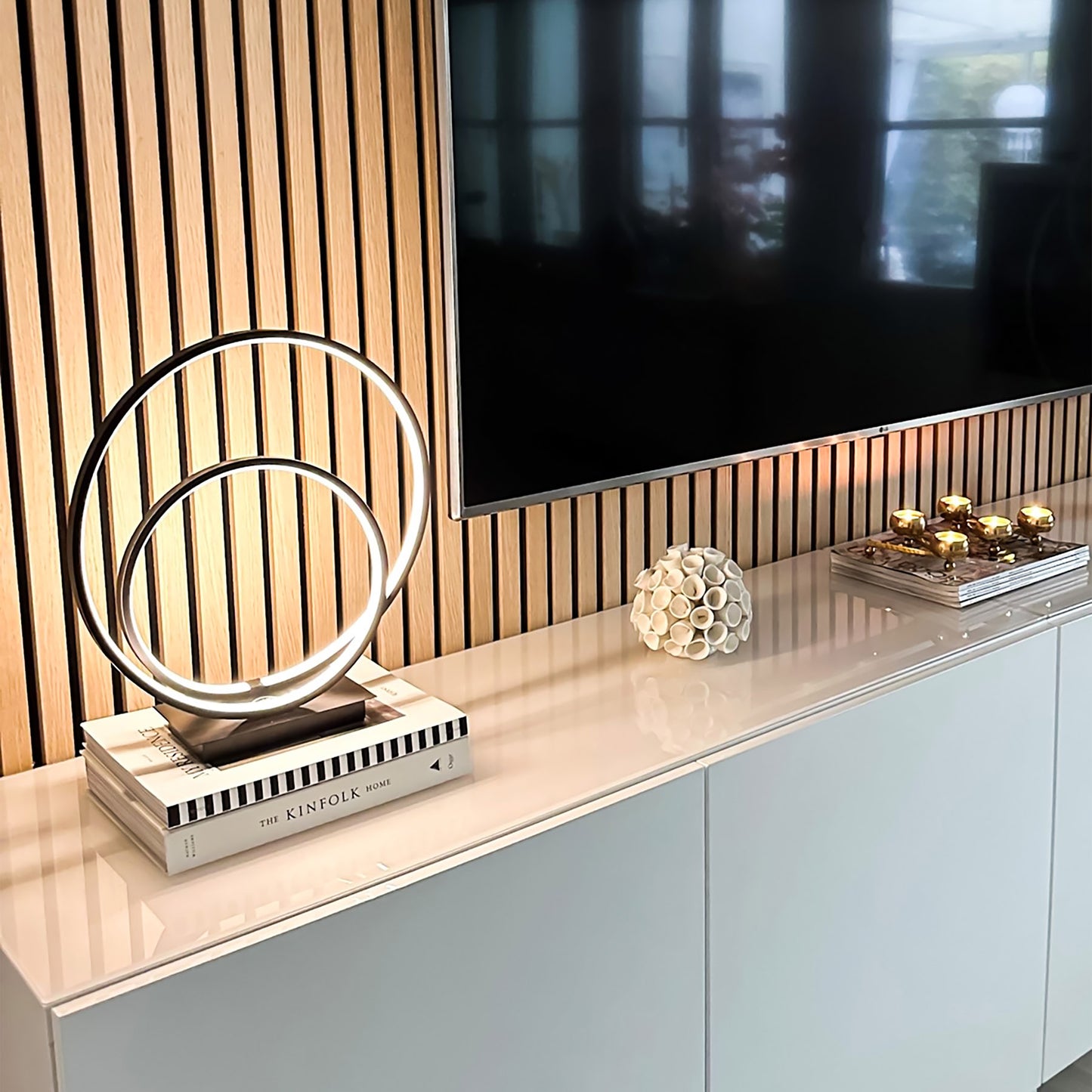 Loop LED bordlampe sort 3-step dim