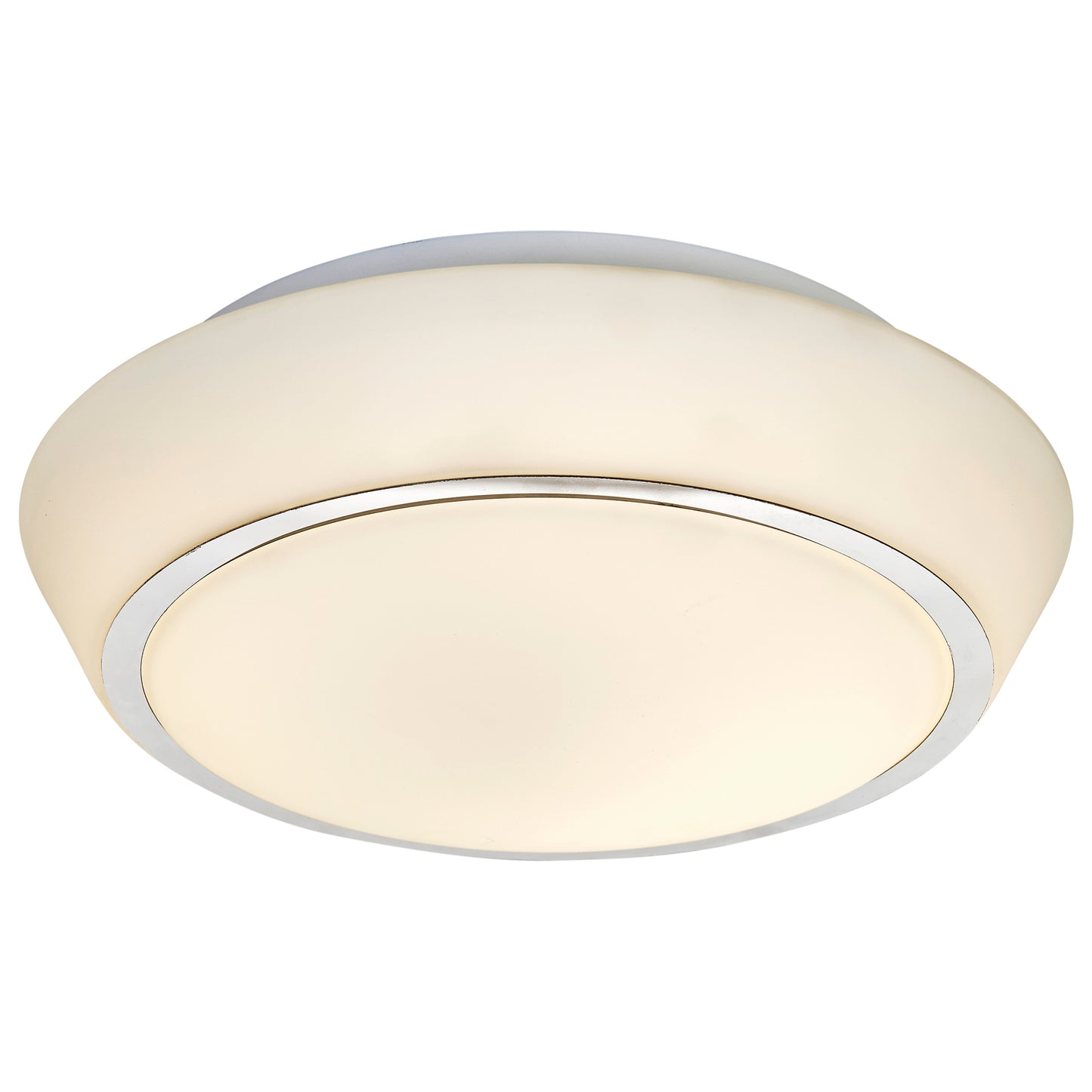 Ludo LED plafond Ø38cm opal/krom