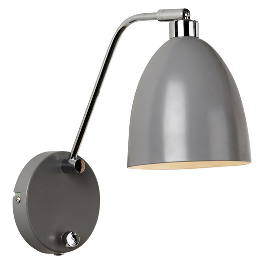 Medina vegglampe m/dimmer grå