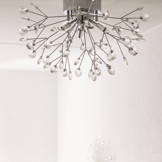 Viva taklampe krystall/krom