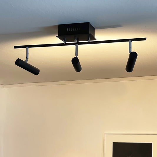 Artic LED 3-lys takspot skinne sort