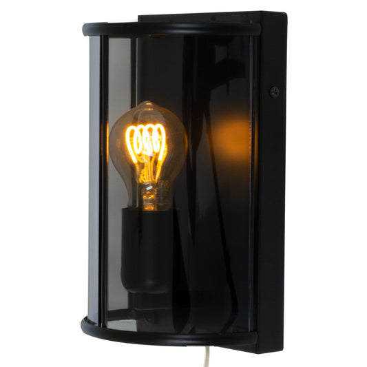 Budgie vegglampe sort/sotet