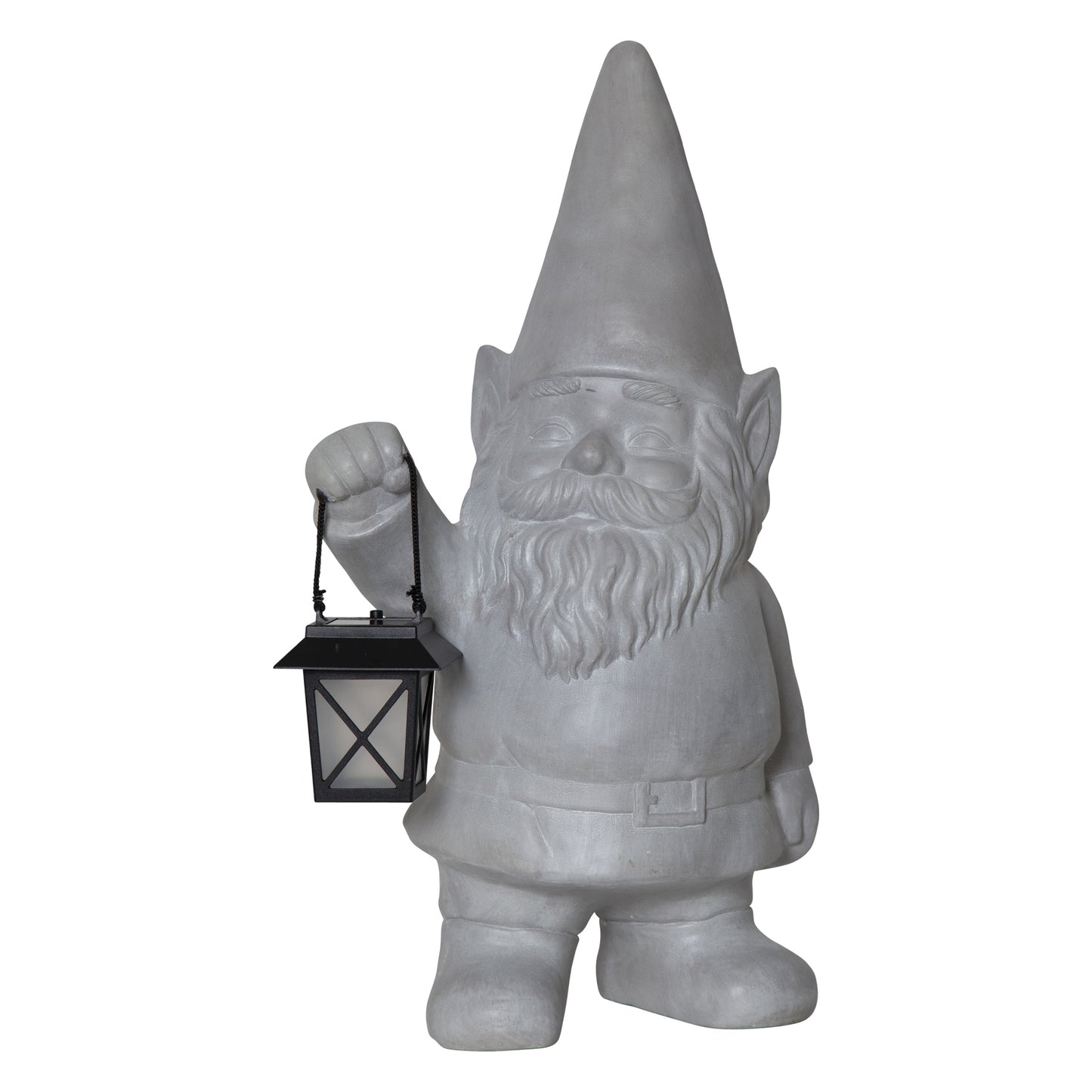 Gnomy LED hagedekor m/solcelle grå