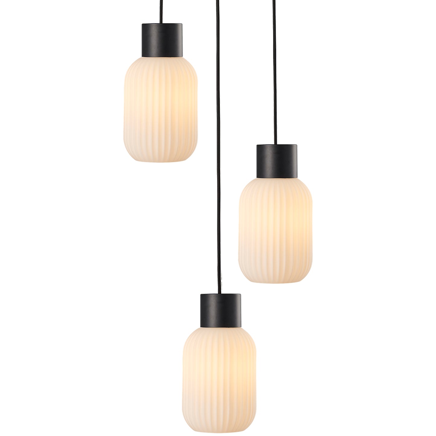 Ina 3-lys pendel rondell opal