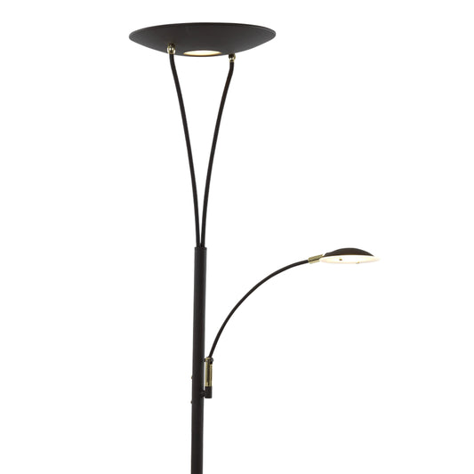 Lea LED gulvlampe uplight sort/stål