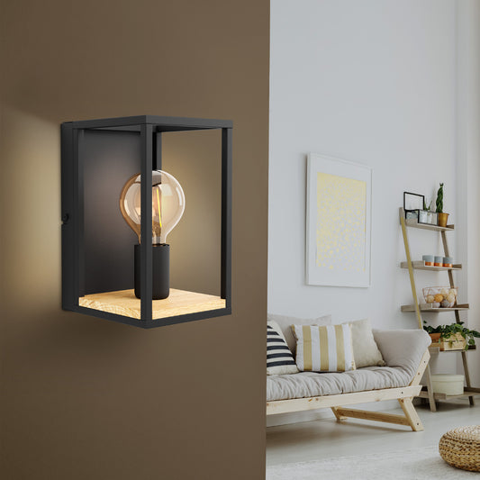 Libertad vegglampe sort/natur