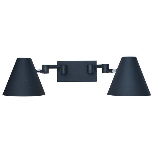 Montana 2-lys vegglampe sort/sand