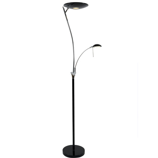 Nora LED gulvlampe uplight sort/stål