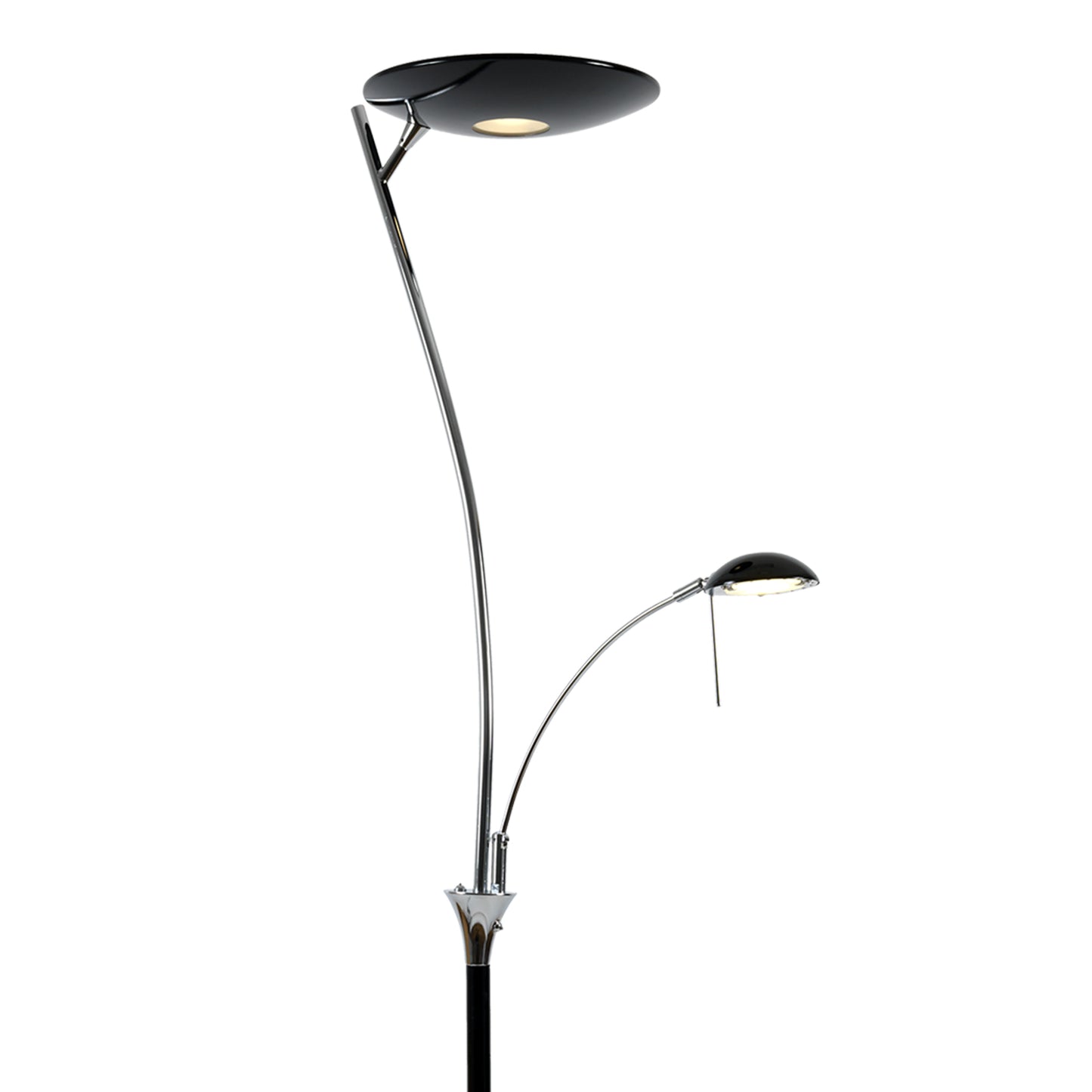 Nora LED gulvlampe uplight sort/stål