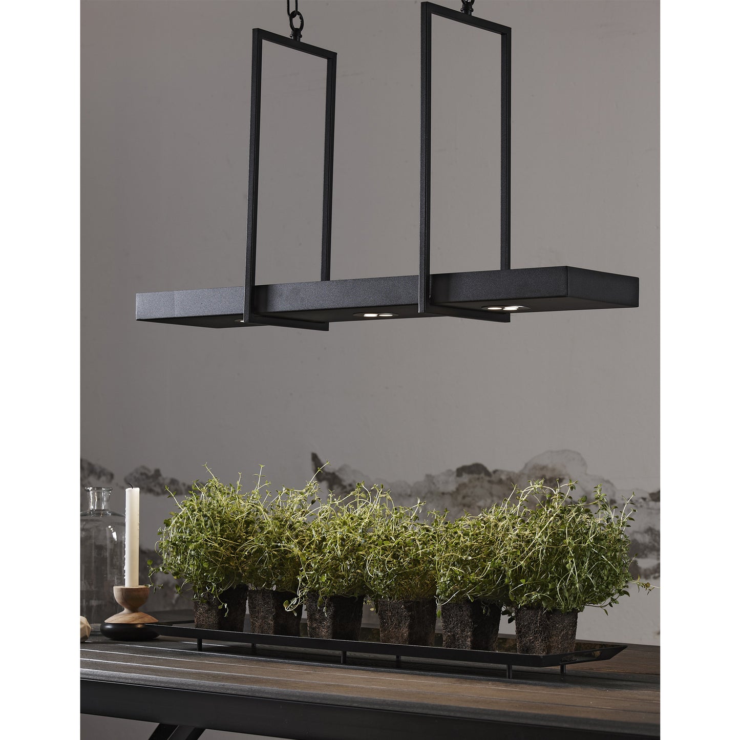 Tray LED takpendel sort