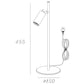 Oz mini K1 bordlampe sort/bronse