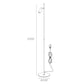 Oz mini K1 gulvlampe sort/bronse