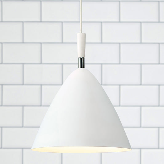Osteria takpendel E27 hvit/krom