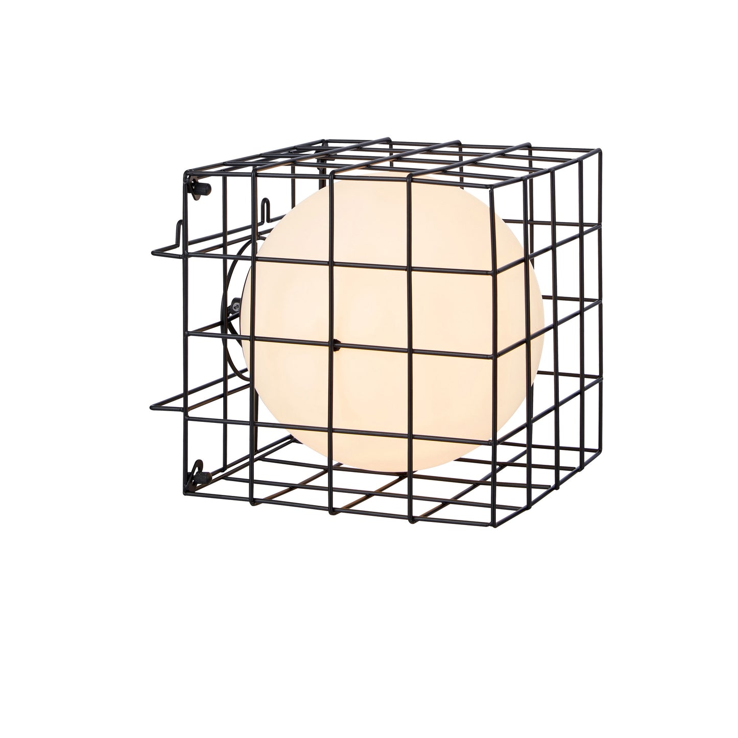 Cage vegglampe 40W E14 sort/hvit
