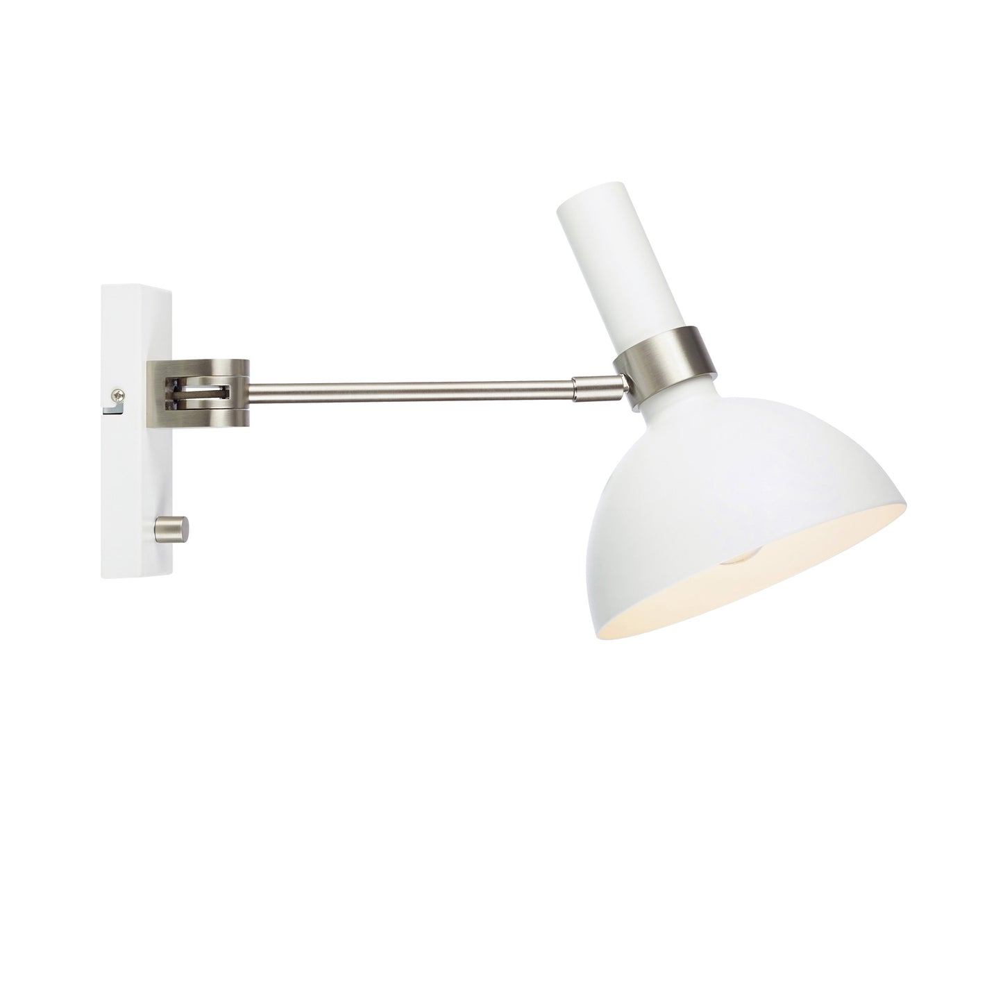 Larry veggspot 60W E27 hvit/stål