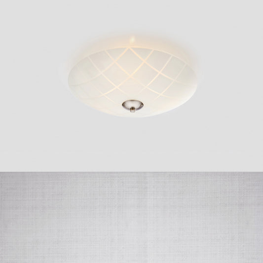 Ruta takplafond Ø43cm hvit/stål