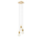 Bronx takpendel 3x60W E27 bronse