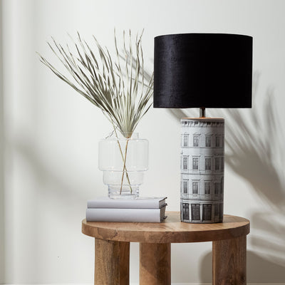 Ichi bordlampe 60W E27 grå/sort