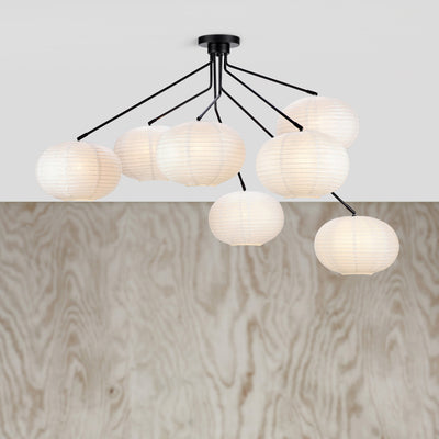 Galaxy taklampe 7x15W E14 sort/hvit
