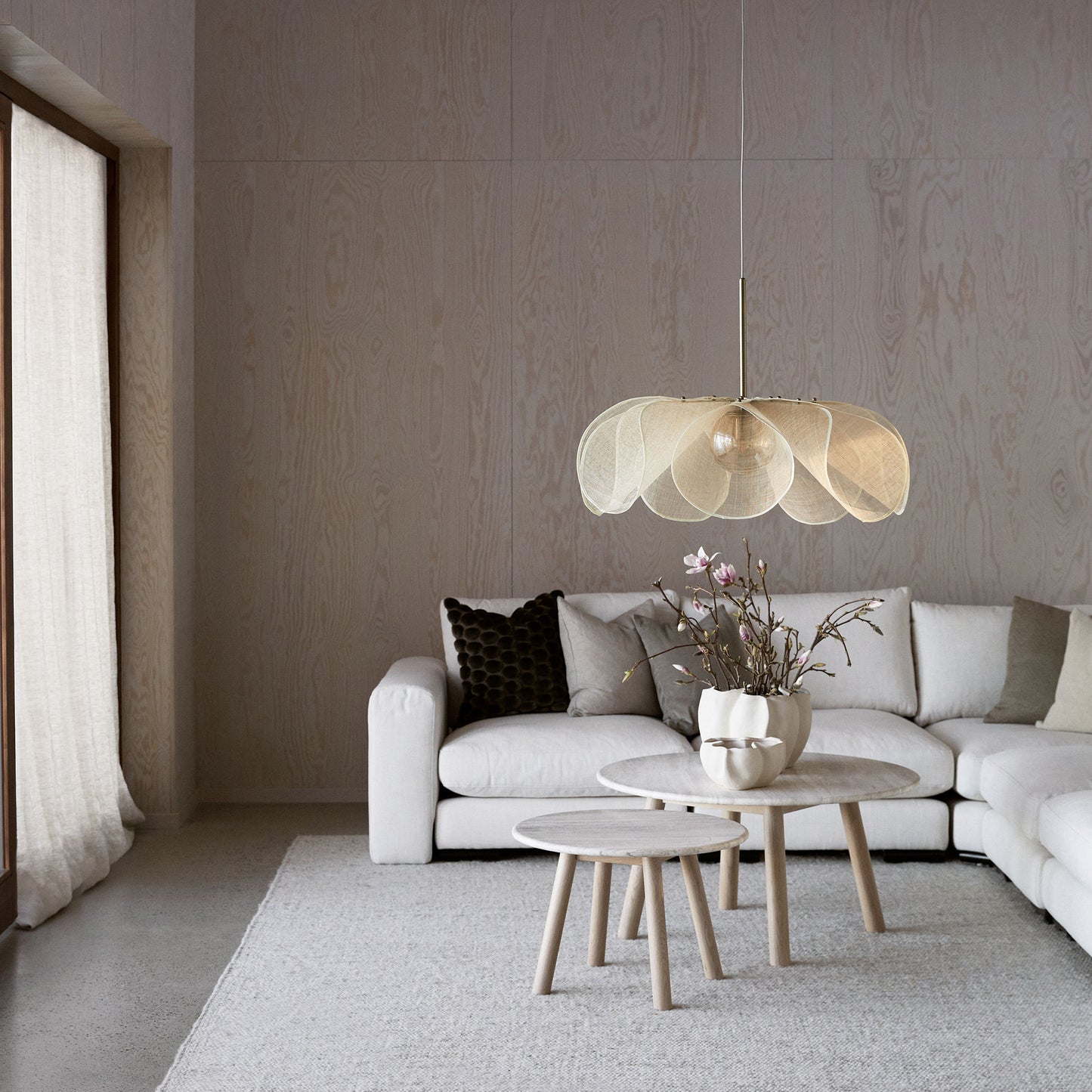 Styrka takpendel Ø75cm beige