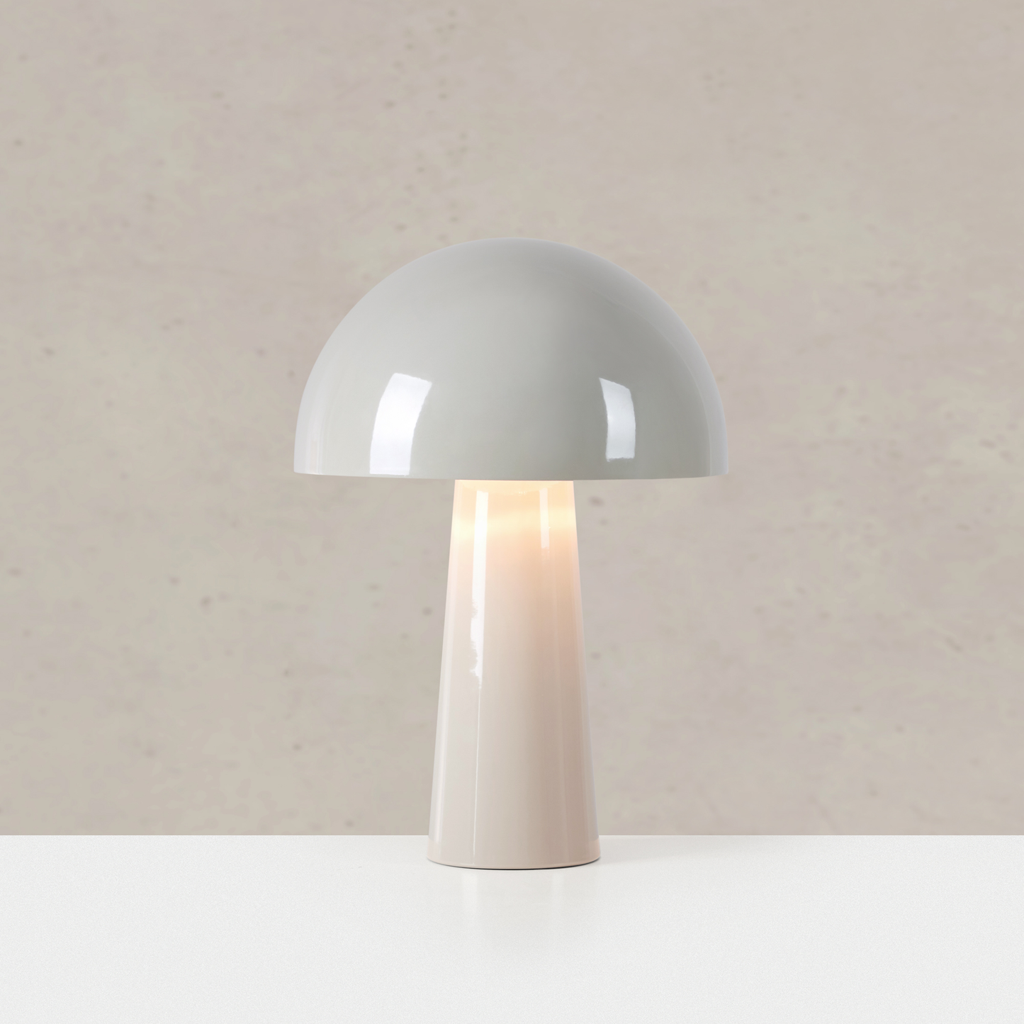 Mantar bordlampe E14 beige