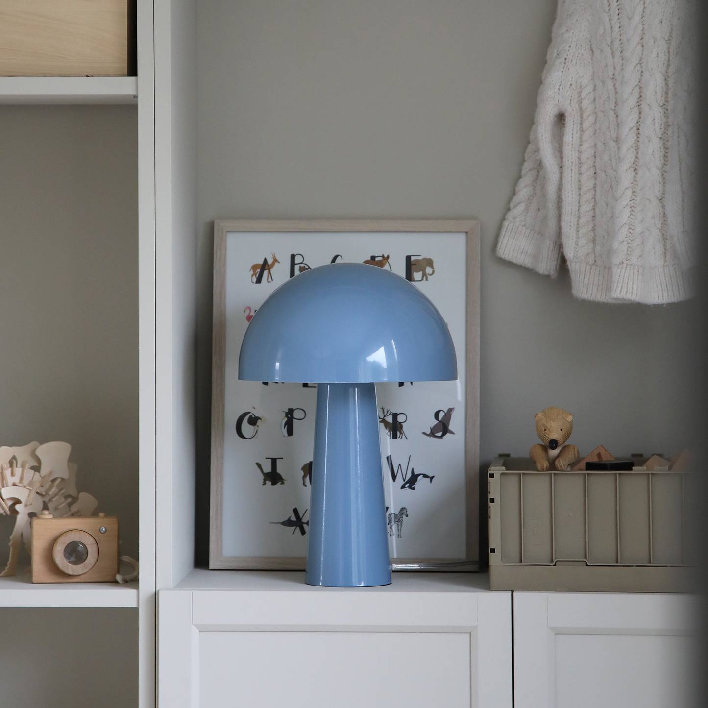 Mantar bordlampe E14 blå