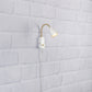 Shiro vegglampe hvit/messing m/dim