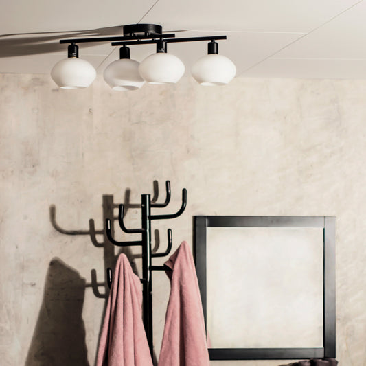 Elba taklampe IP44 sort/hvit