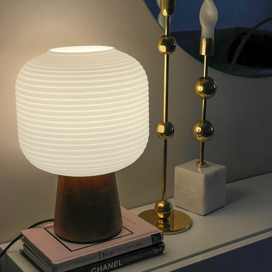 Aura bordlampe brunbeis/opal