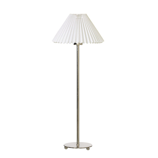 Ester bordlampe krom/hvit m/skjerm