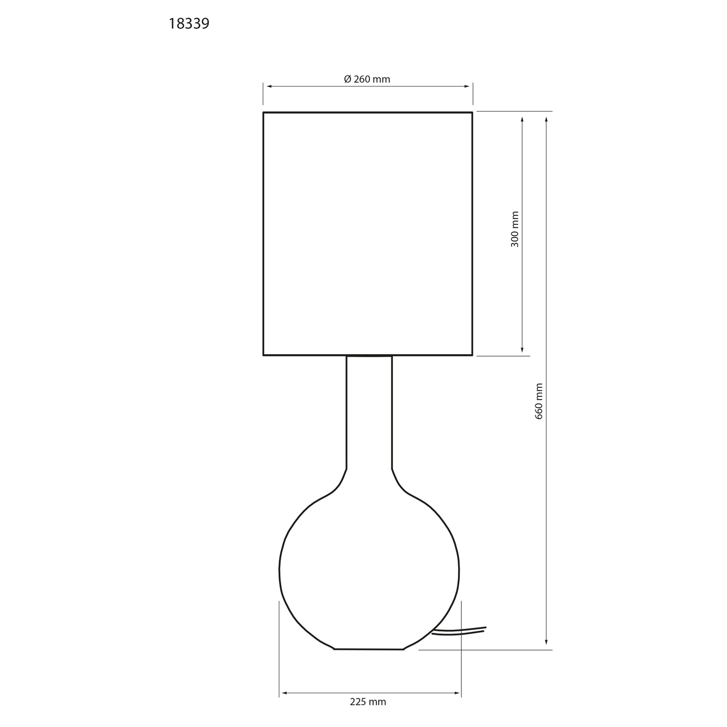 Eleana bordlampe brun/beige