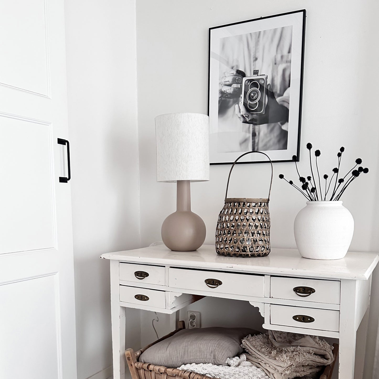 Eleana bordlampe brun/beige