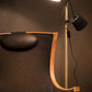 Espresso gulvlampe svart/tre