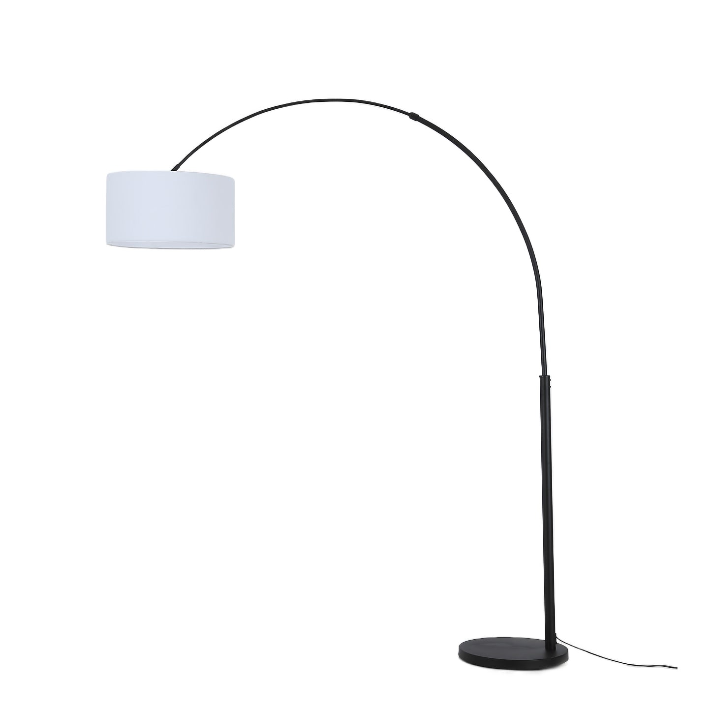 Curve gulvlampe sort m/skjerm