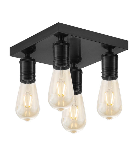 Senja taklampe 4-lys sort