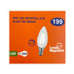 3pk LED E14 krystall klar 3W dimbar