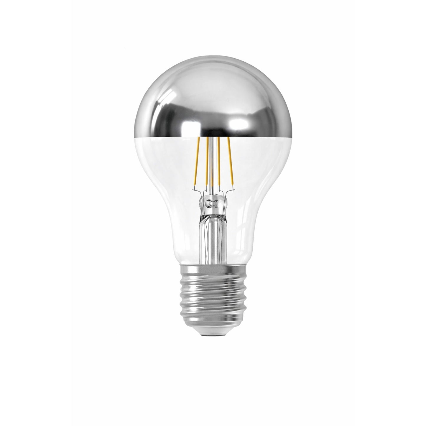 LM LED normal E27 toppspeil sølv 7.5W dimbar