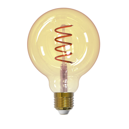 LM LED globe amber Ø95mm 7W 2100K 3-step dim