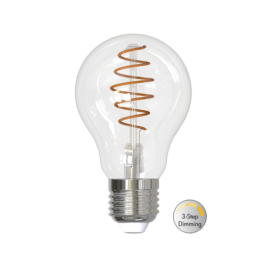 LM LED E27 normal klar 6.5W 3-step dim