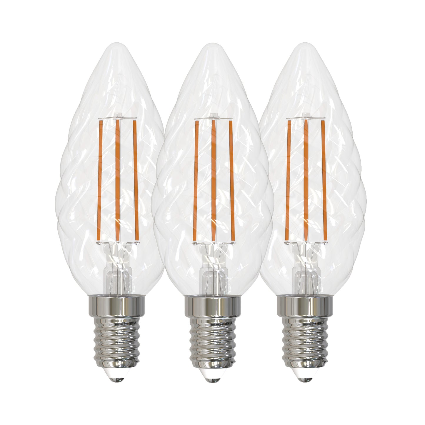 3pk LED E14 krystall klar 4.9W dimbar