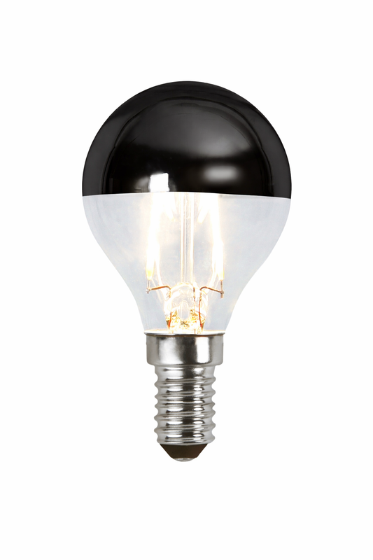 LM LED illum E14 toppspeil sort 4W dimbar