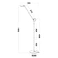 Orbit gulvlampe 7W sort dimbar