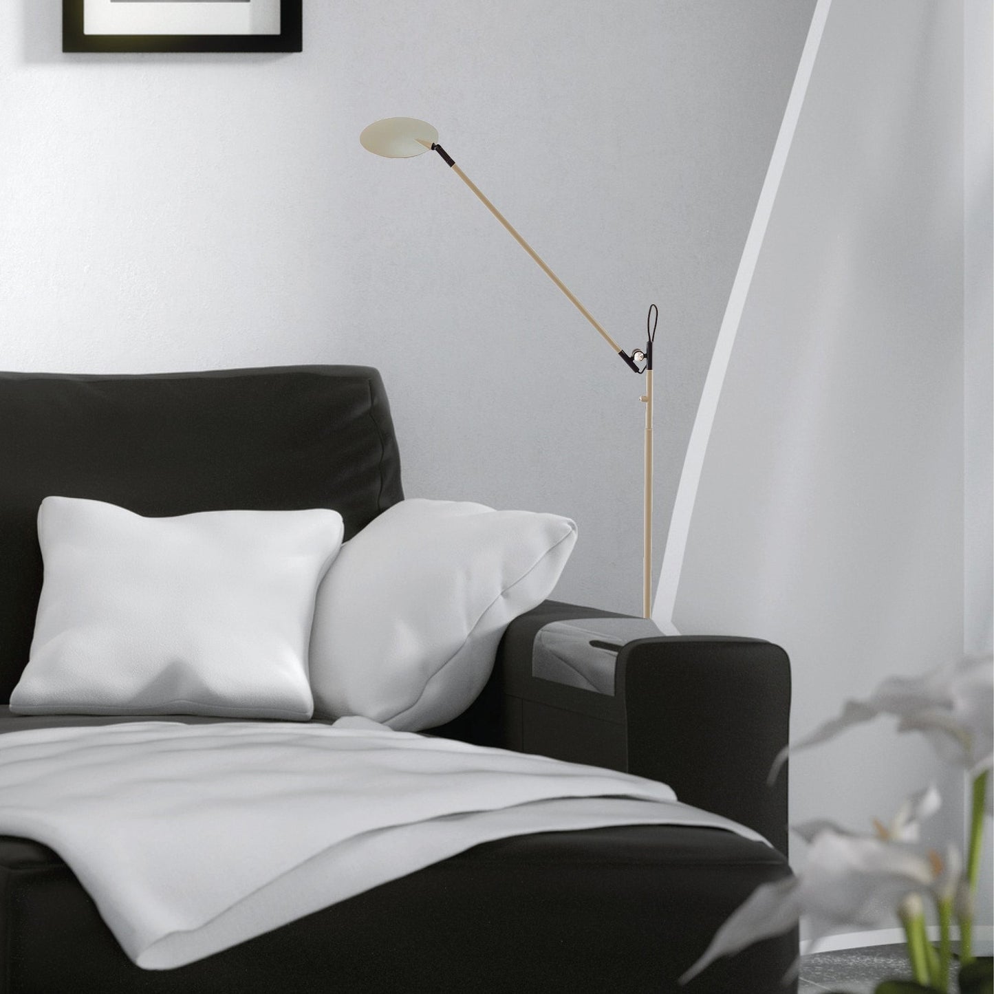 Orbit gulvlampe 7W silkegrå dimbar