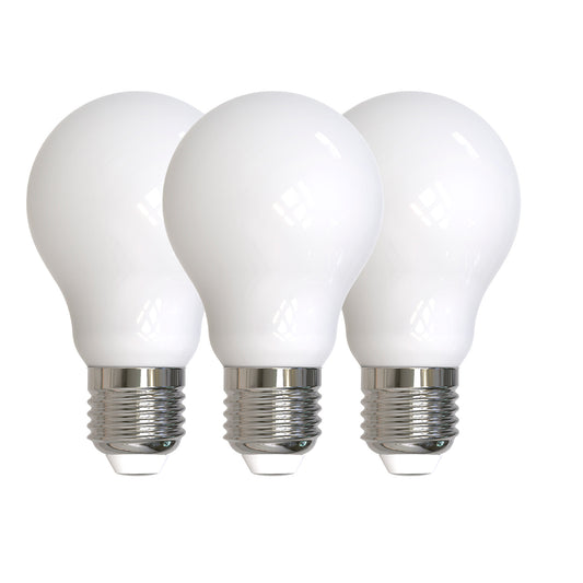3pk LED E27 normal opal 7.5W dimbar