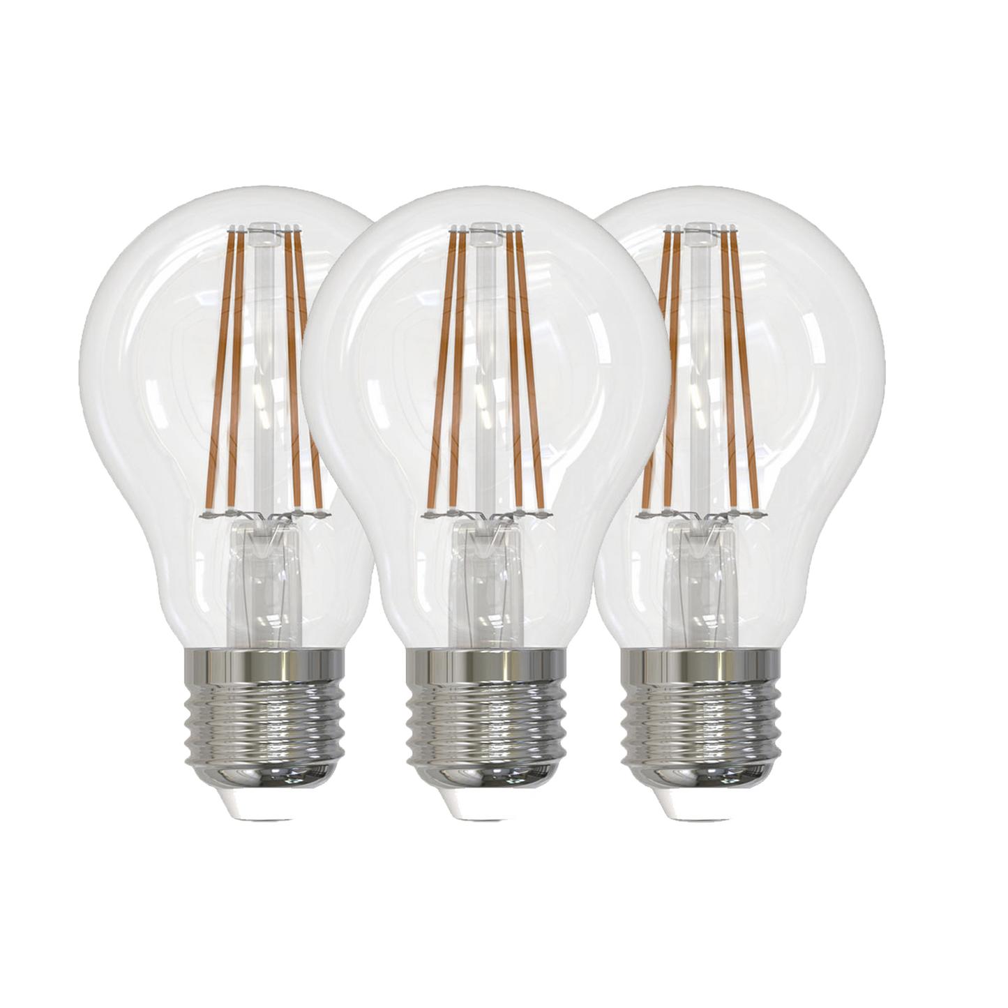 3pk LED E27 normal klar 4.9W dimbar