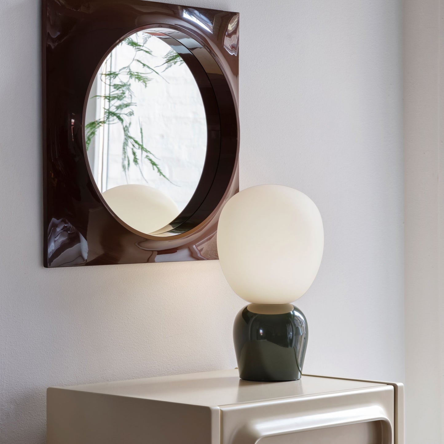 Buddy bordlampe grønn/opal