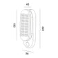 Solar sensor vegglampe 5W sort IP65