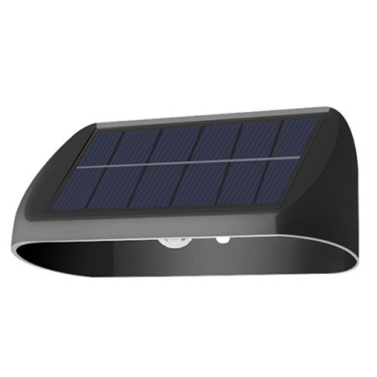 Solar vegglampe 2W IP65 sort beam
