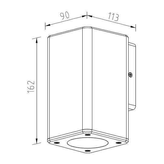 Quadro K1 utelampe vegg IP54
