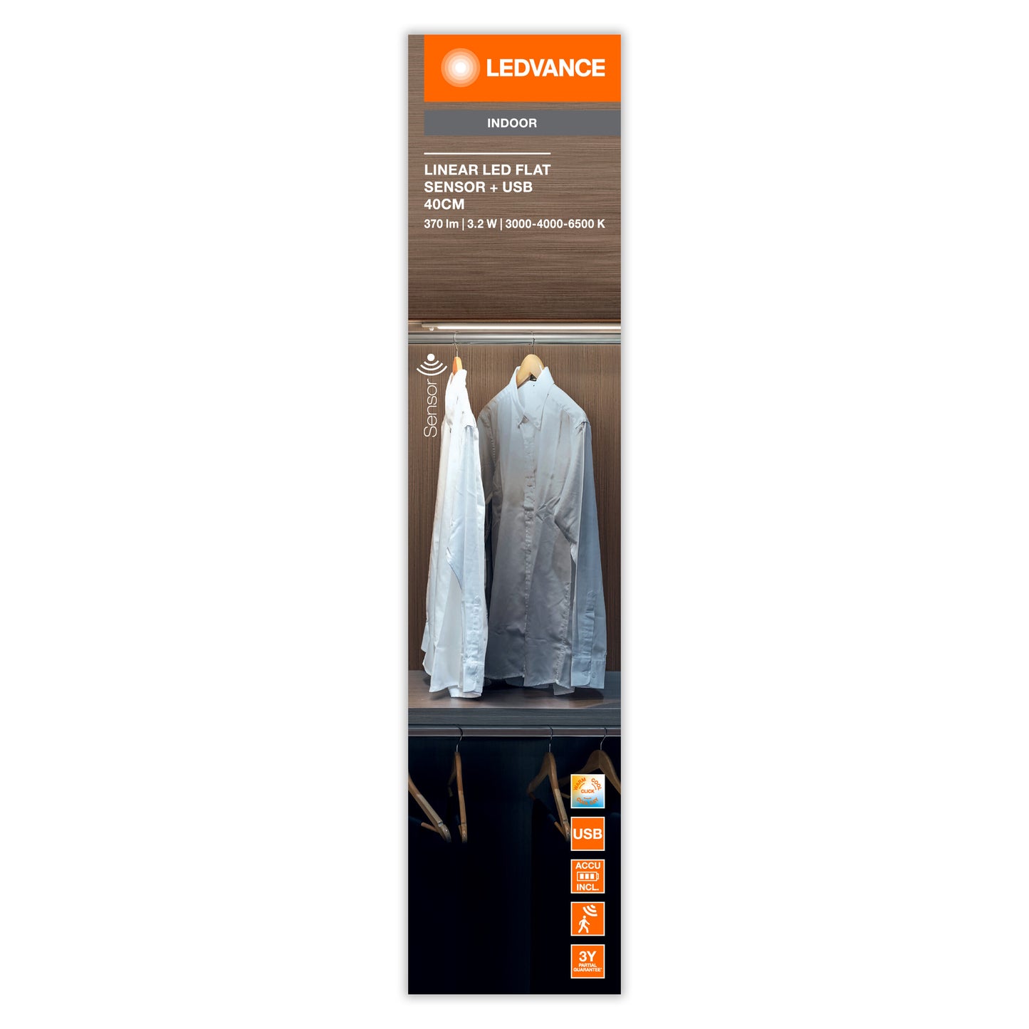 Osram Linea LED benkarmatur 40cm hvit